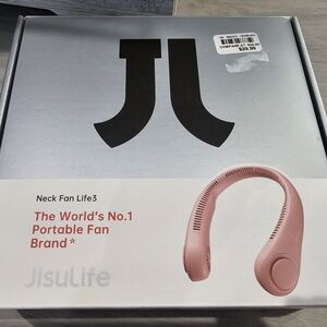 Jisulife Pink Portable Neck Fan